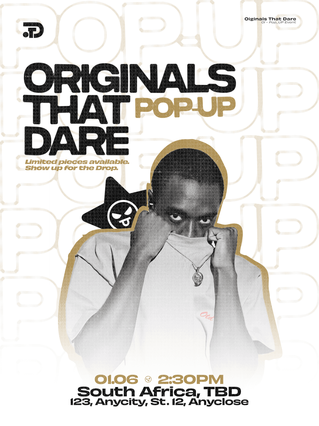 Originals That Dare pop-up event campaign design